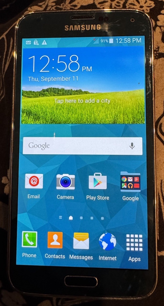 Samsung Galaxy S5 SM-G900P Sport (Sprint) Blue 16GB Fast Ship Good Used