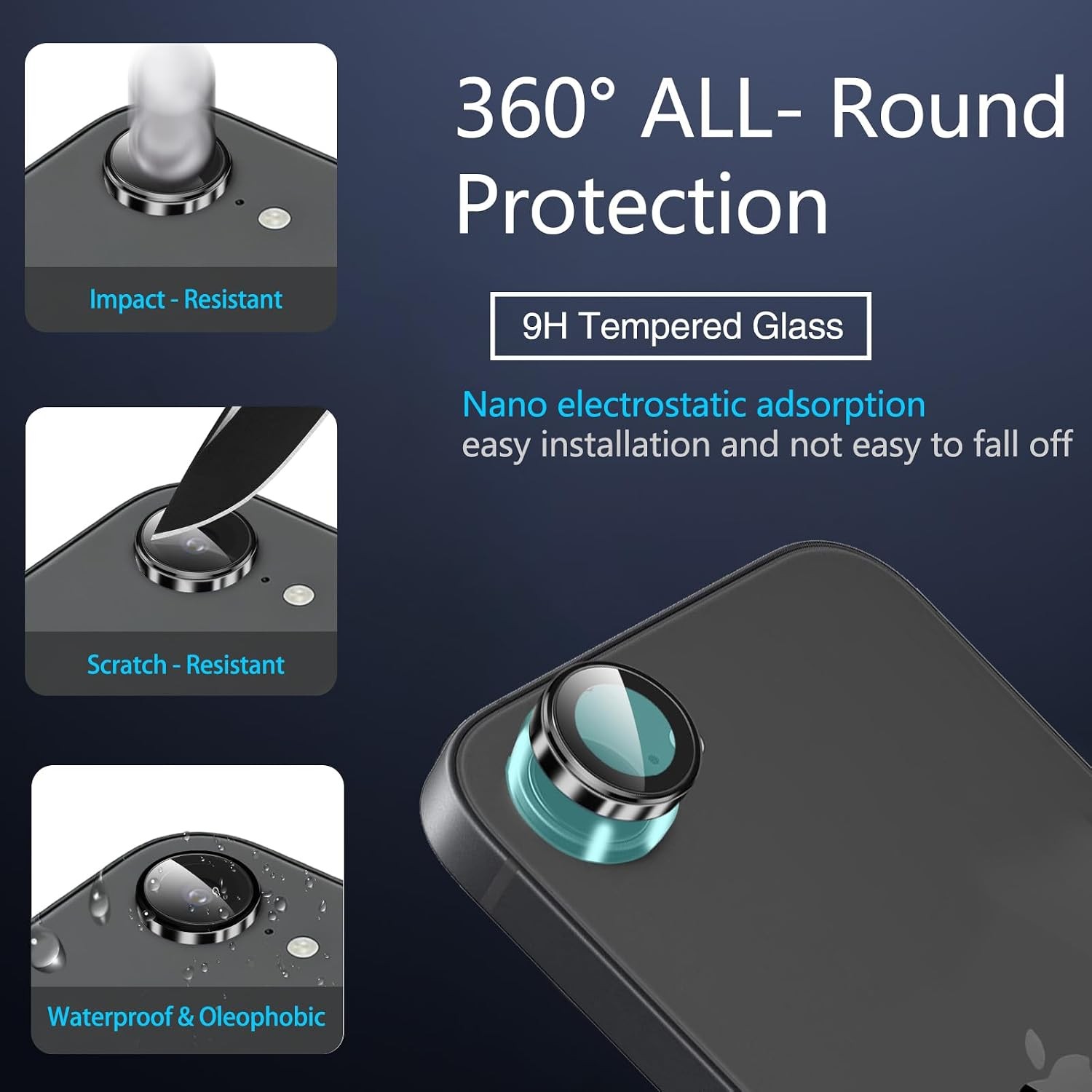 [3+1 PCS] Screen Protector & Camera Lens Protector for iPhone 17e 9H+ Tempered G