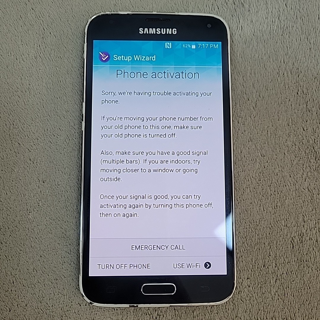 Samsung Galaxy S5 16GB Verizon Smartphone Reset Powers On READ