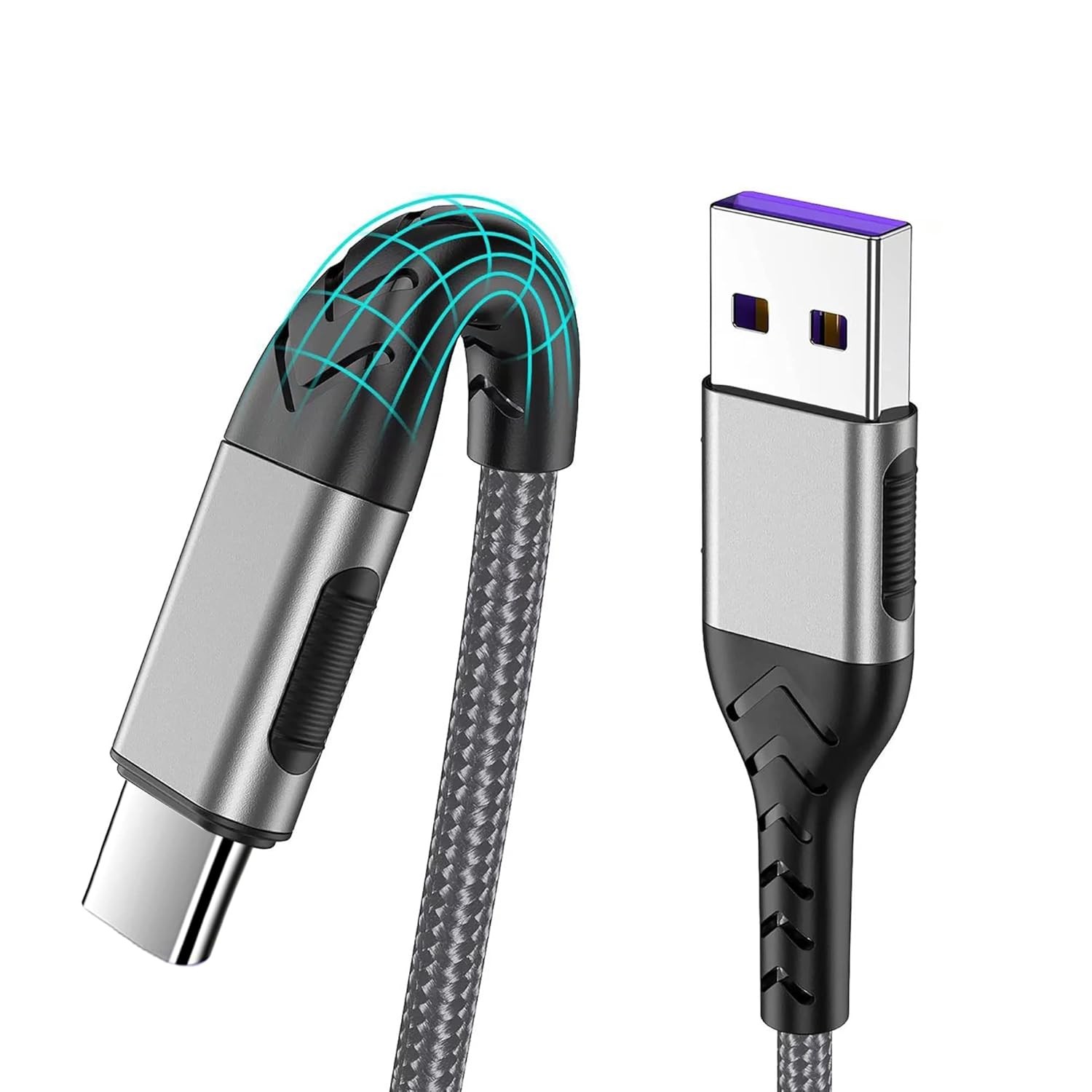 10ft USB Type C Cables – Quick Charge for Android Devices – 2-Pack