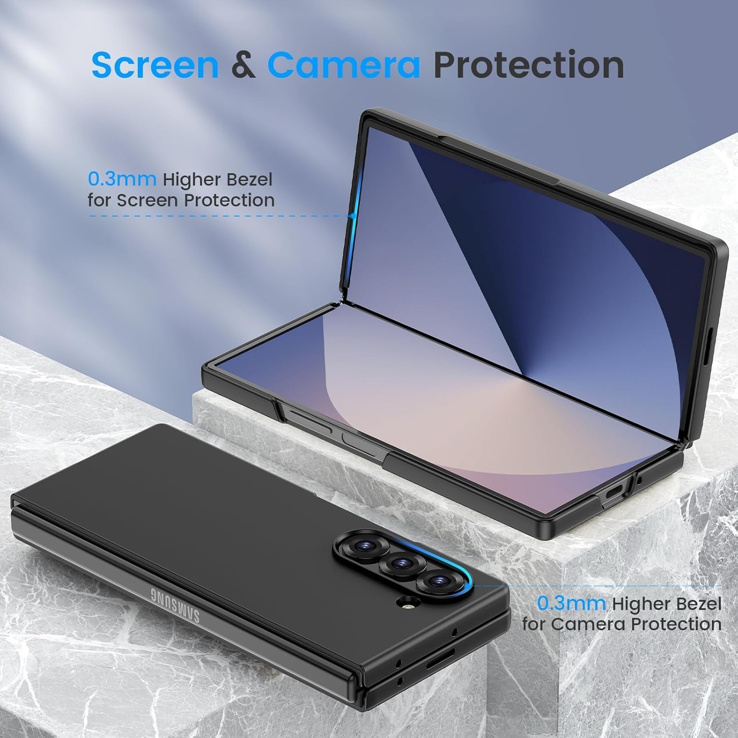 Case & Built-in Screen Protector for Samsung Galaxy Z Fold 6 Ultra-Thin Green