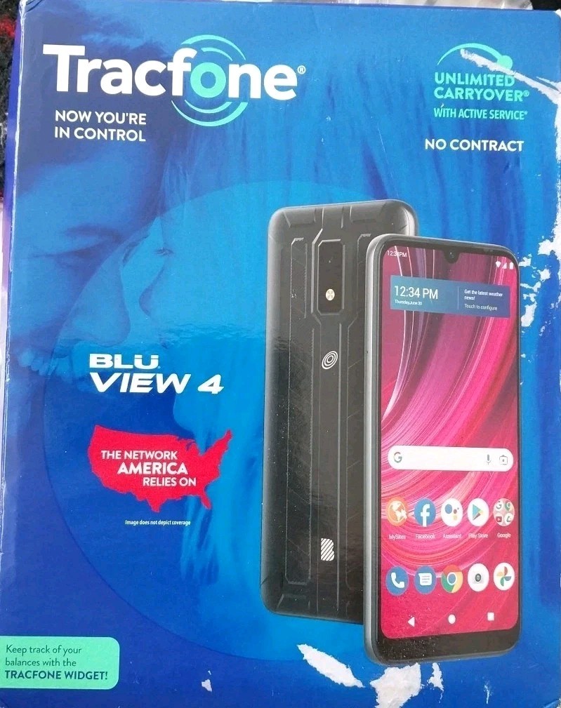 Tracfone BLU View 4 New. Factory Sealed. 6.08″ HD Display 32Gb Memory