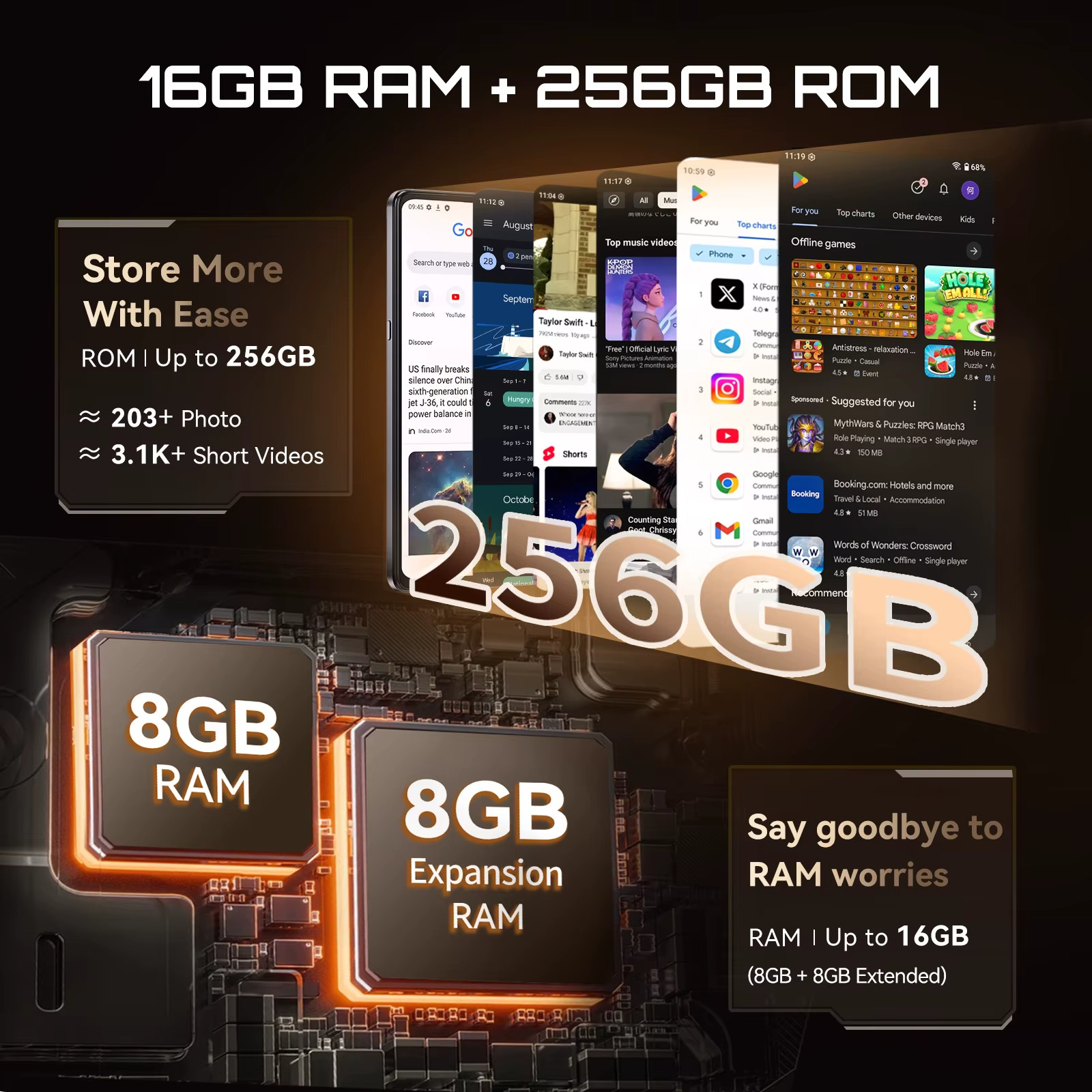 Smartphone 5G Cubot X100, Android 15, Dimensity 7025, 6nm, 2.5GHz,6.88-inch