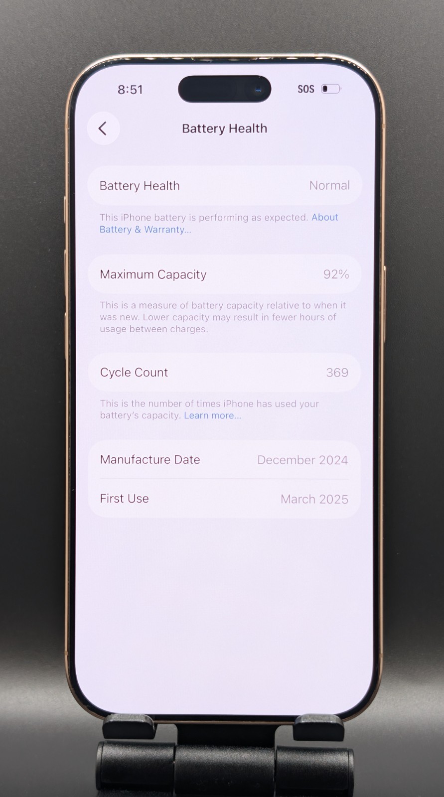 Apple iPhone 16 Pro – 128 GB – Desert Titanium (AT&T) (Fair Condition). ~134~