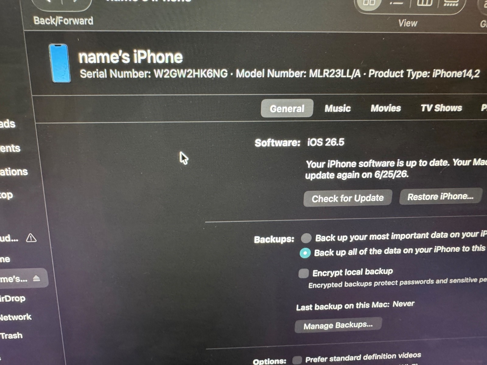 Apple iPhone 13 Pro 128GB Graphite A2483 Unlocked Cracked Screen LCD READ #10