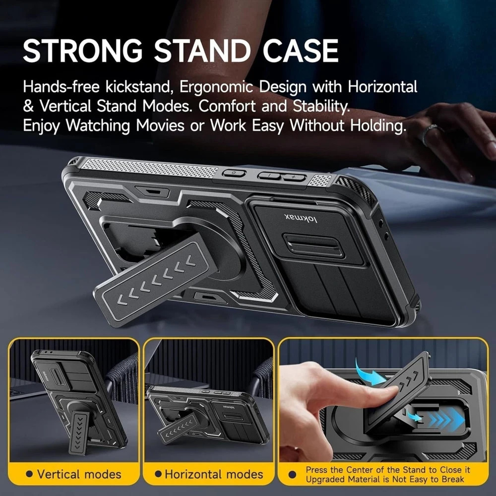 Heavy Duty Shockproof Case for Samsung Galaxy A36/A56 5G with Kickstand & Protec
