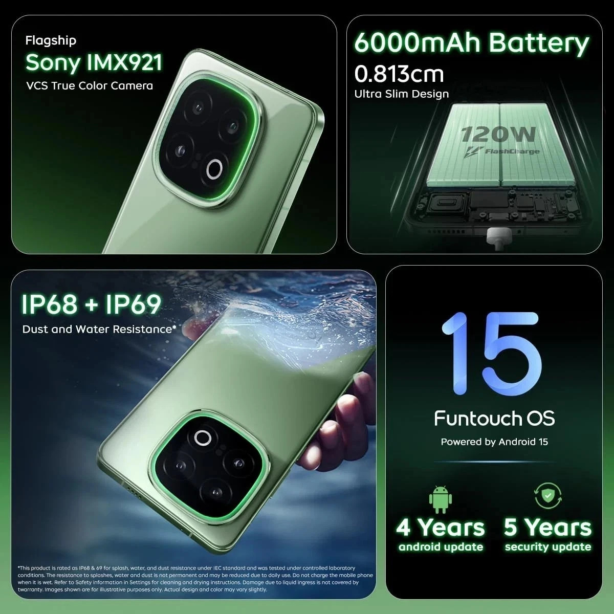 iQOO 13 5G Factory Unlocked Dual SIM Global ROM 16GB RAM 512GB Storage-Ace Green