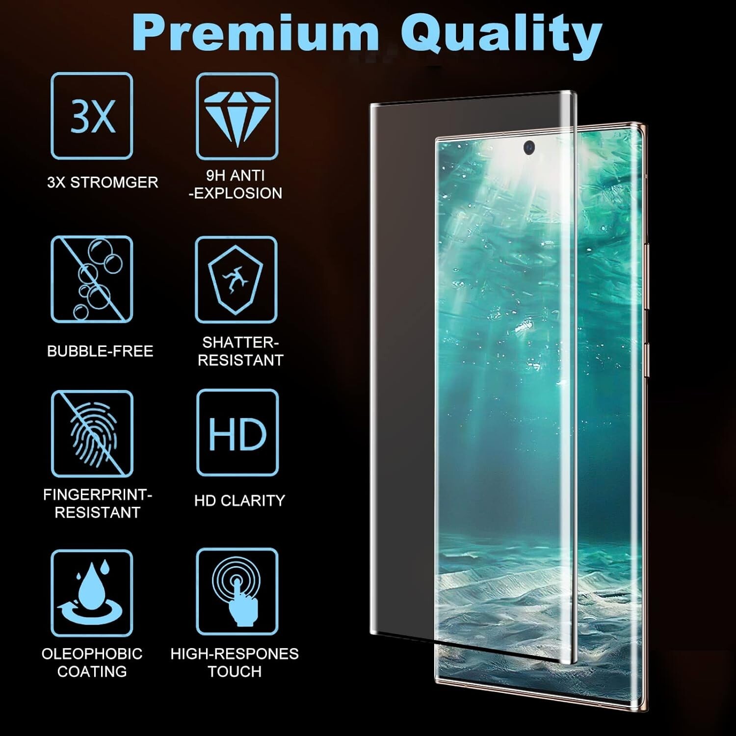 4in1 For Galaxy Note 20 Ultra Screen Protector,Tempered Glass,Side-Back Film
