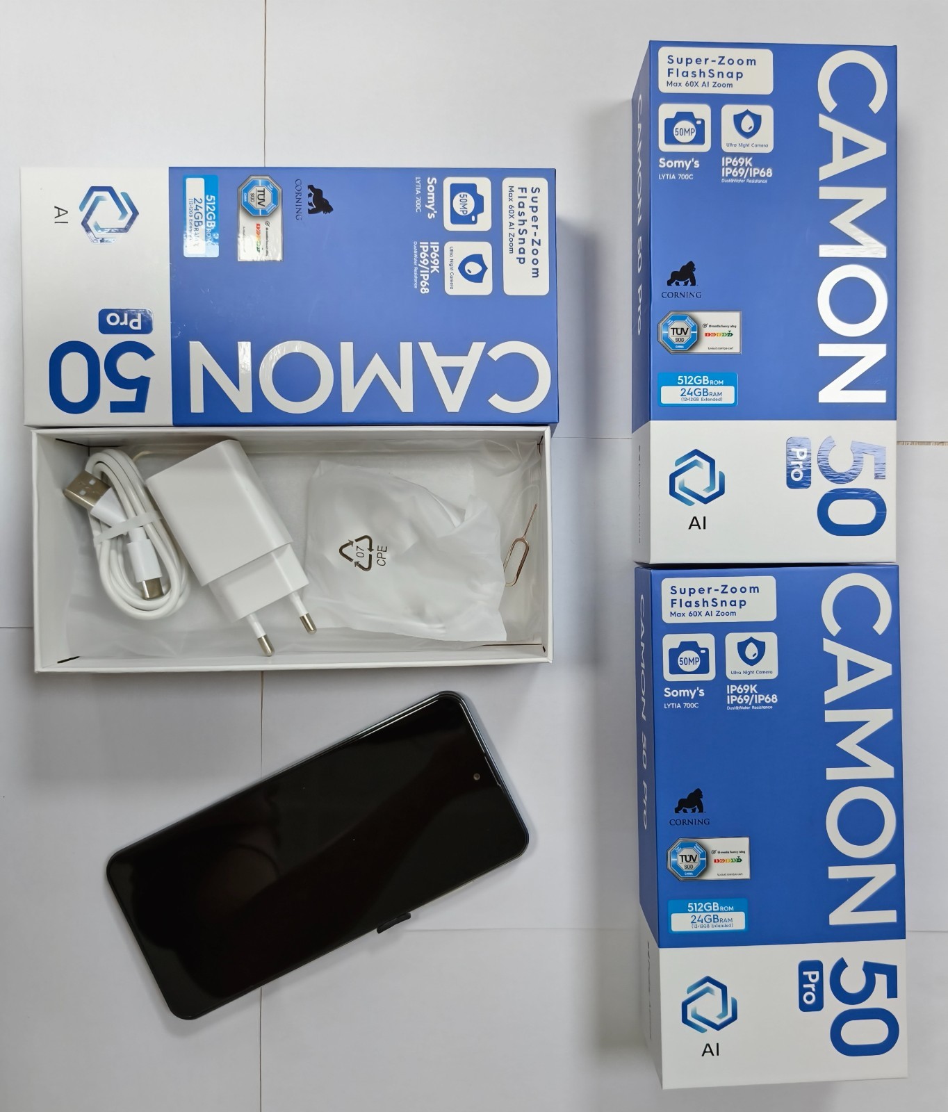 Tecno Camon 50 Pro 512GB 24GB RAM Factory Unlocked Android Smartphone NEW!