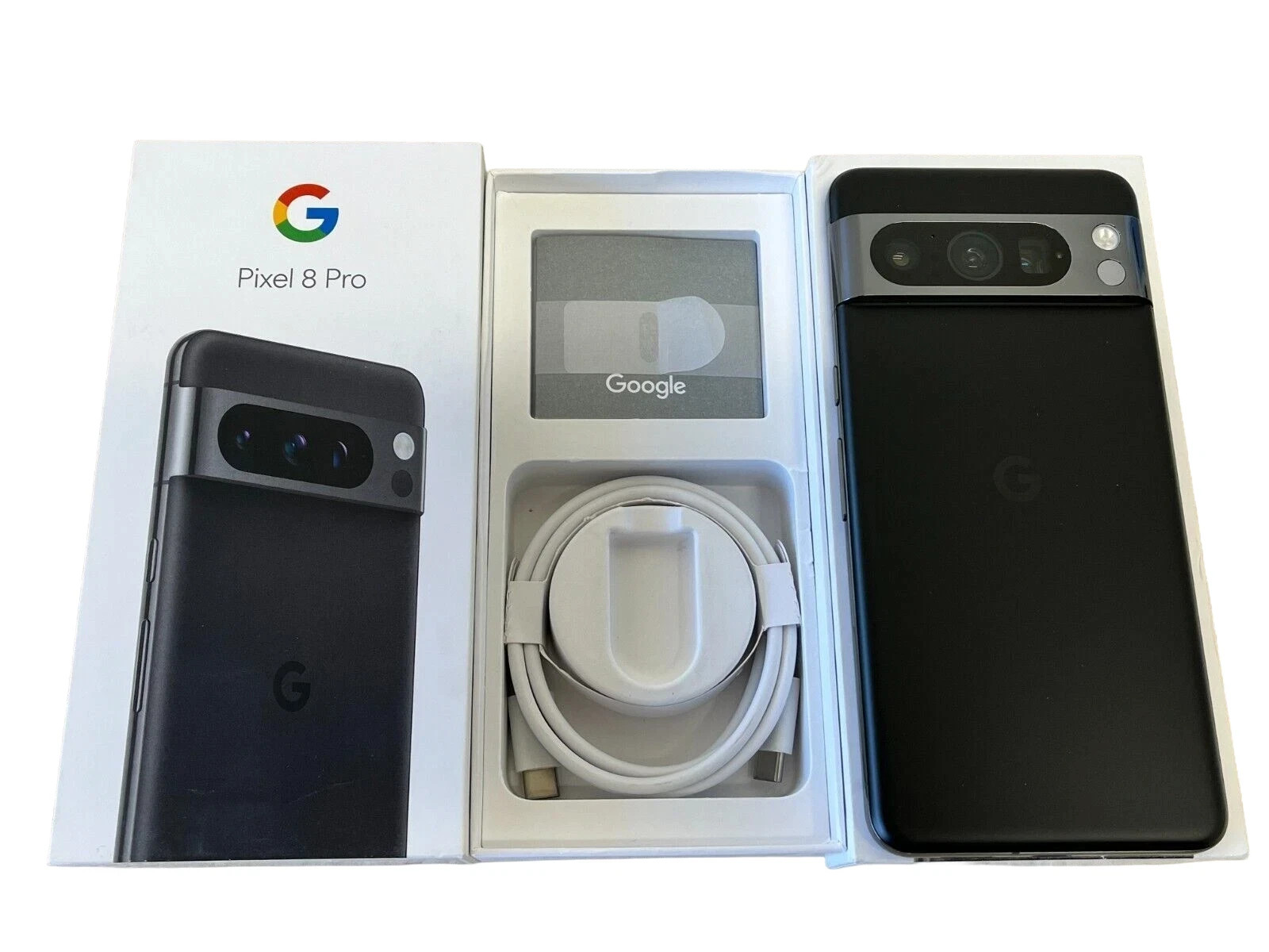 Google Pixel 8 Pro 128GB Unlocked GSM CDMA In-Box Obsidian Blue Porcelain