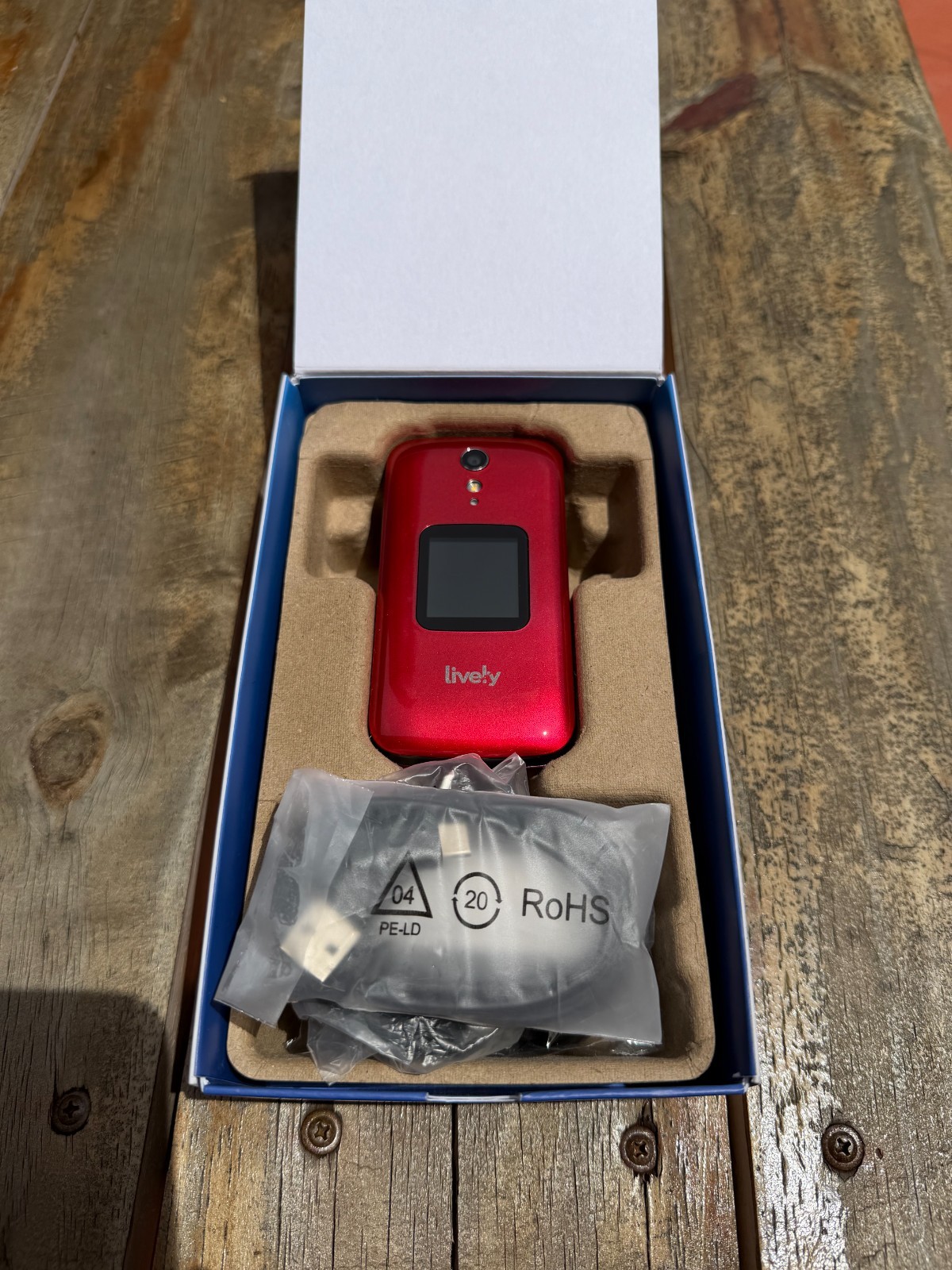 Lively Jitterbug Flip2 4053S 16GB RED Cell Phone for Seniors