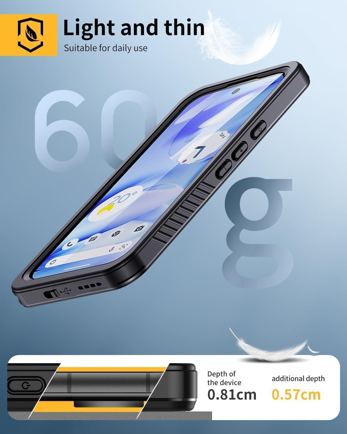 IP68 Waterproof Dustproof Rugged Full Body Shockproof Case for Google Pixel 9a 6