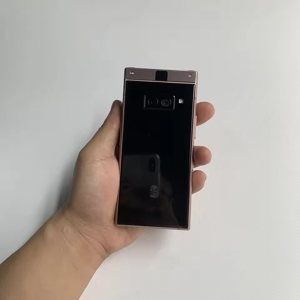 Fold Style Smartphone Black Silver Dual Camera Touchscreen