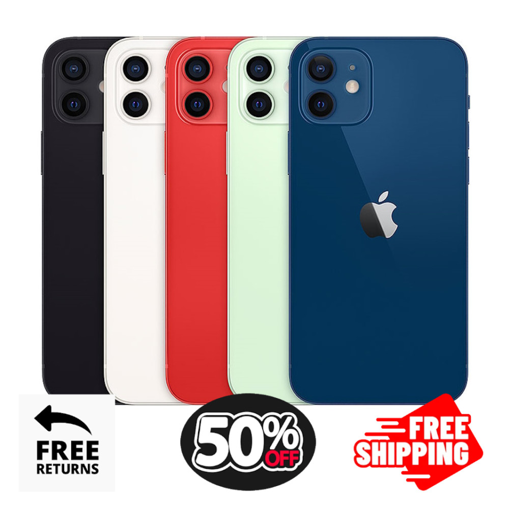 Apple iPhone 12 64GB – Unlocked, 5G – Black, Blue, Green, Metro PCS, Free Ship!