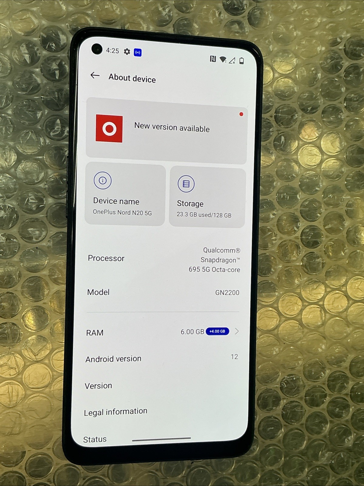 OnePlus Nord N20 5G GN2200 128GB Blue Smoke (T-Mobile) Sold As Is read!!