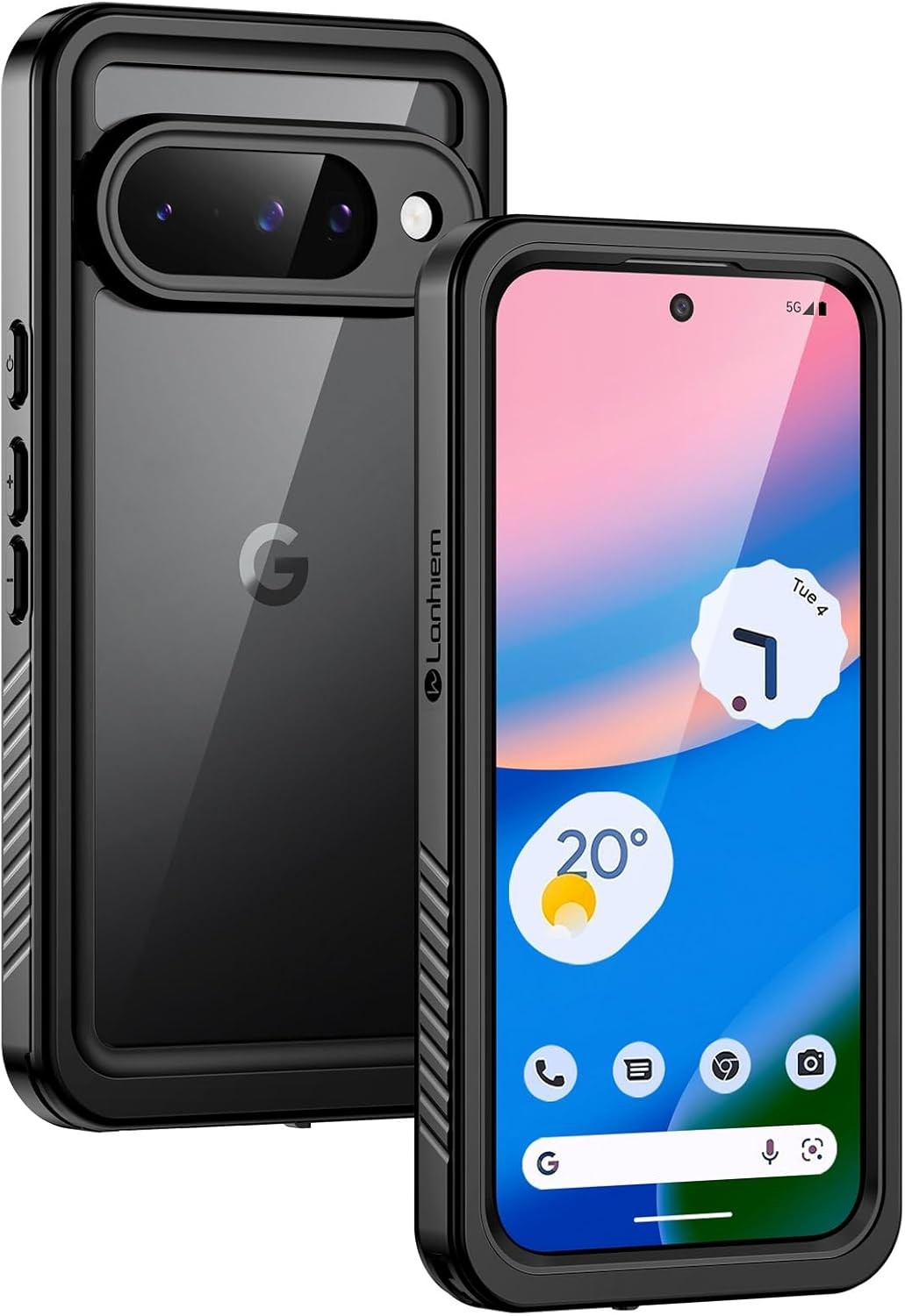 6.3 inch IP68 Waterproof Dustproof Shockproof Case for Google Pixel 10 Black