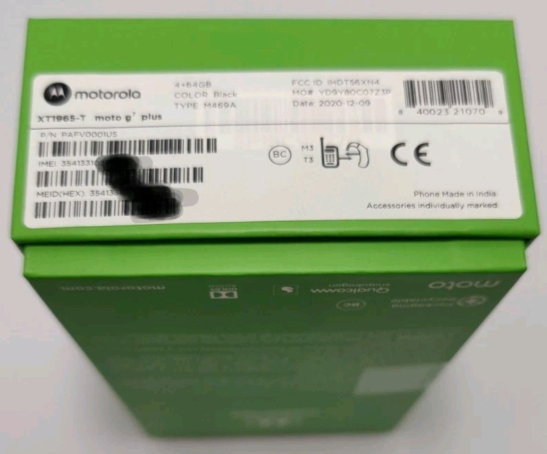 Motorola Moto G7 Plus XT1965-T 64GB Black Unlocked GSM Smartphone
