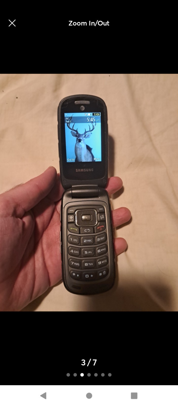 Samsung Flip Phone AT&T Black 2.0-4.9MP Camera Micro USB DCS 1800