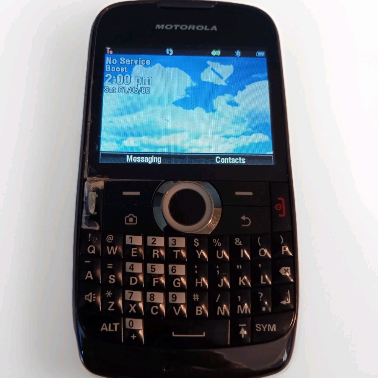 Motorola Theory WX430 – Black Boost Mobile Used Cell Phone Power Tested SKU 48
