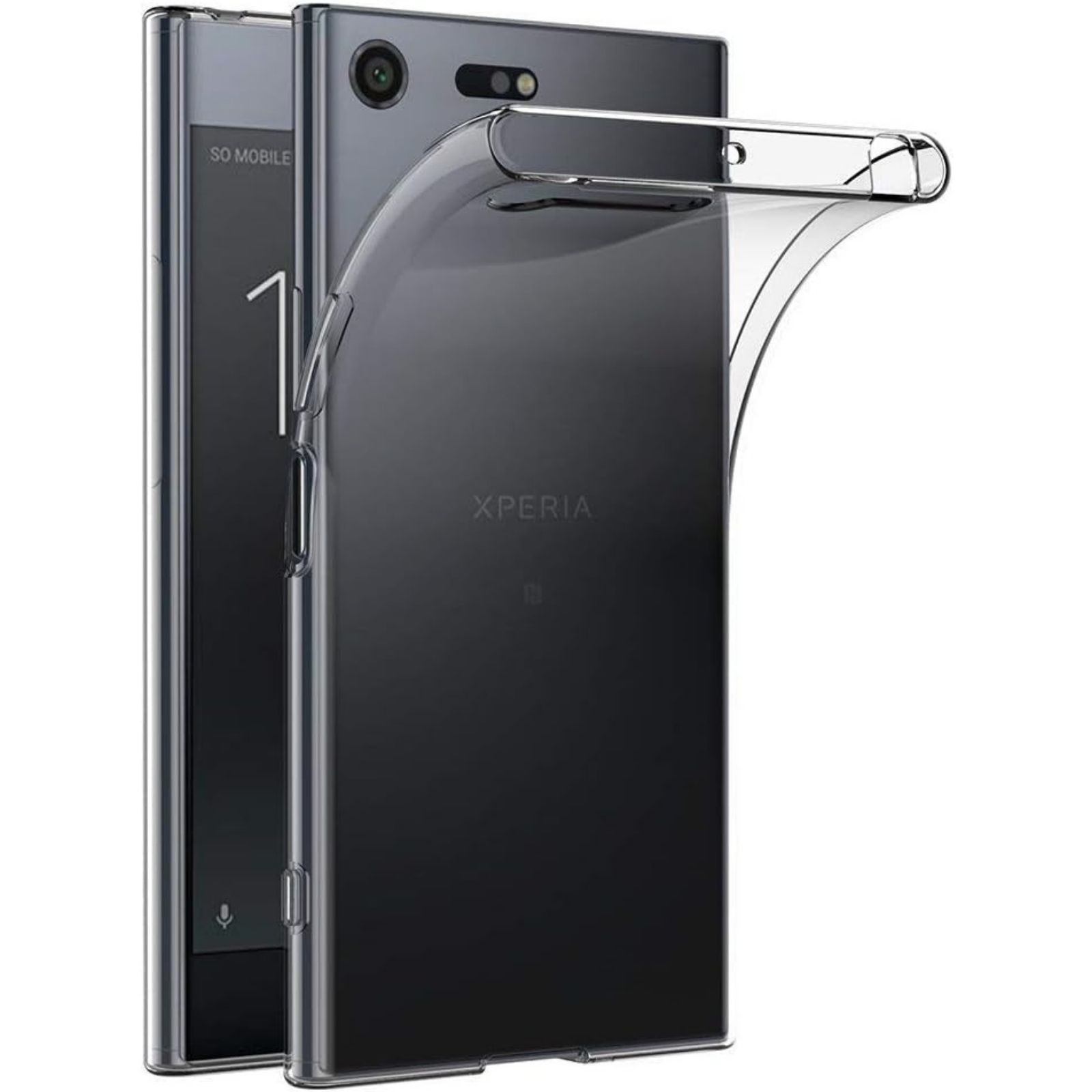 Sony Xperia XZ Premium Case (5.5 inch) Soft TPU Rubber Gel Bumper Transparent Ba