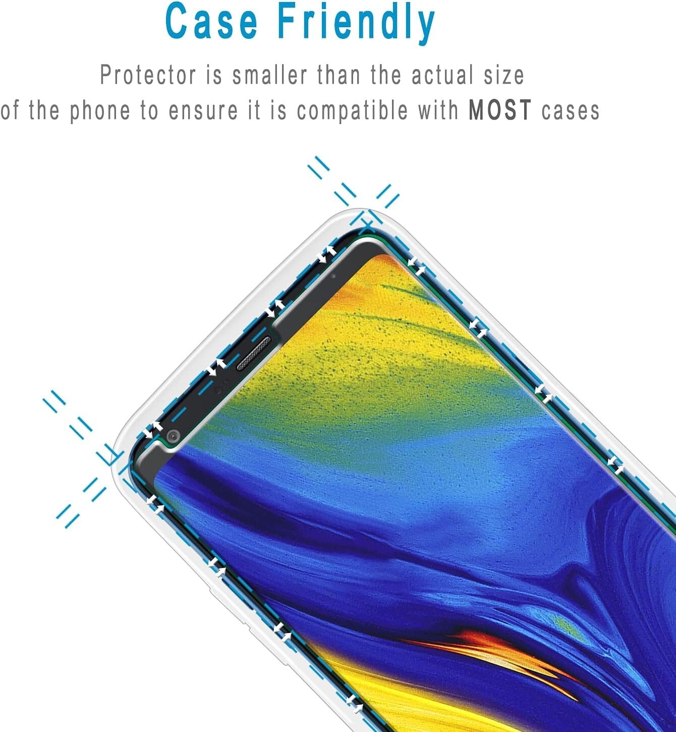 For LG Stylo 4,Stylus 4 Screen Protector Tempered Glass Bubble Free 3 Pack-Clear