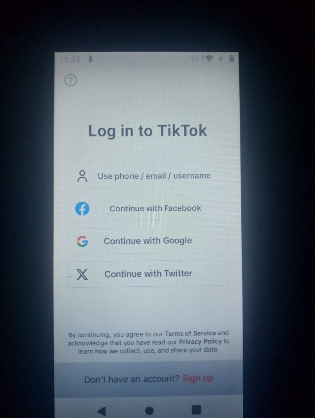 phone with Tik Tok installed