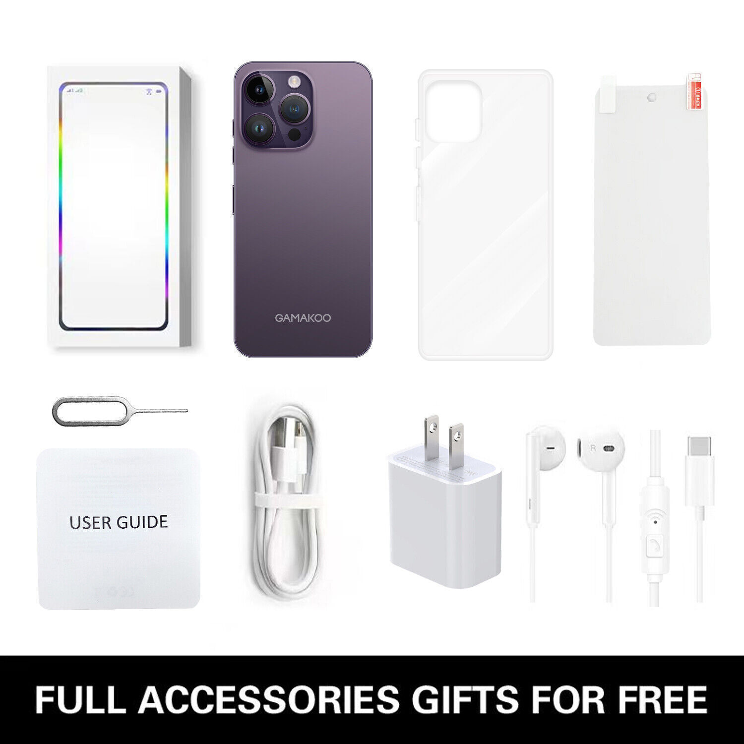 Unlocked CELLPHONE 14 PRO 128GB+4GB Android Smartphone 5000mAh Expanded To 256G