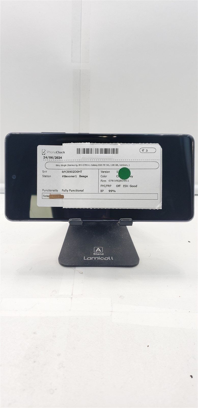 Samsung Galaxy S20 FE 5G 128GB Navy SM-G781V (Unlocked) Fully Functional DG0265