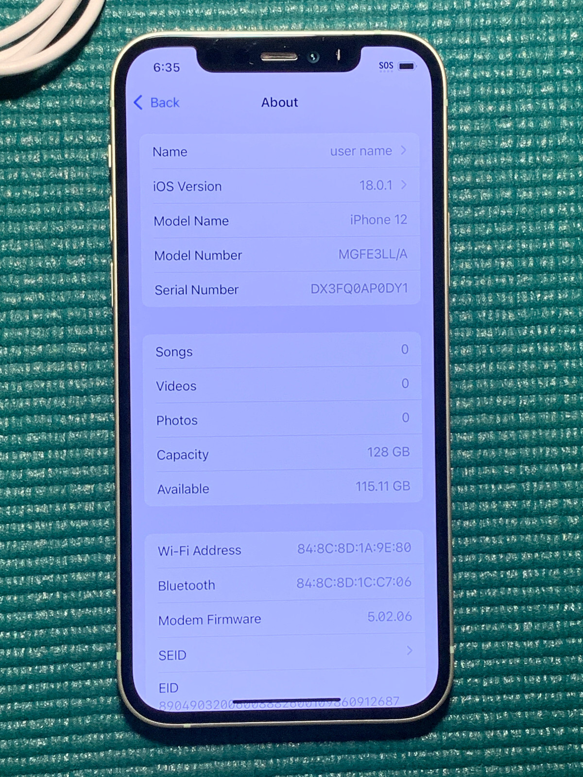 Apple iPhone 12 – 128GB – Green (Unlocked) A2172 (CDMA + GSM)
