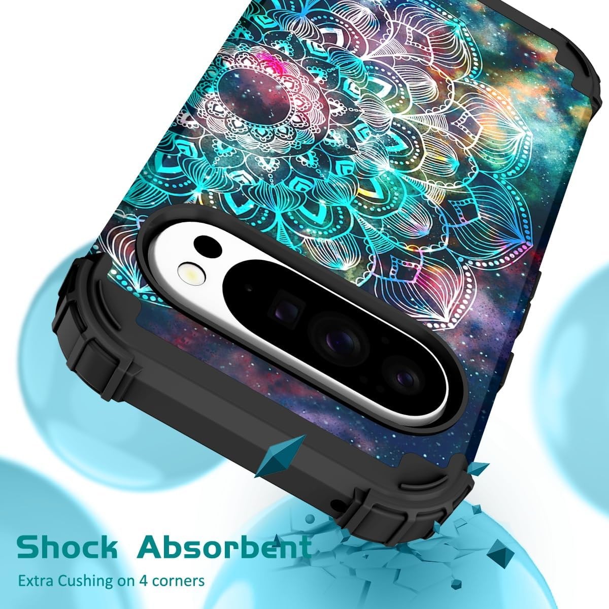 Google Pixel 10 Pro XL Case, Shockproof Heavy Duty Protection Hard Plastic+Silic