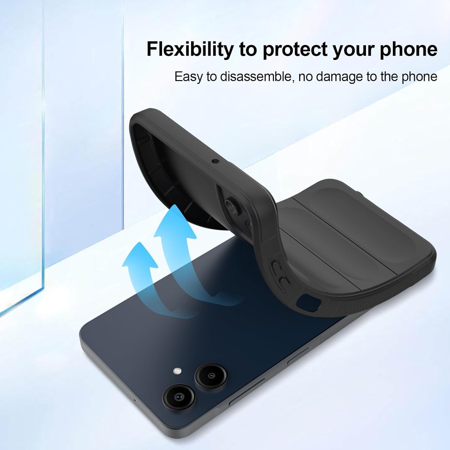 Silicone Case for Samsung Galaxy A06, Shockproof with Anti-Scratch Microfiber Li