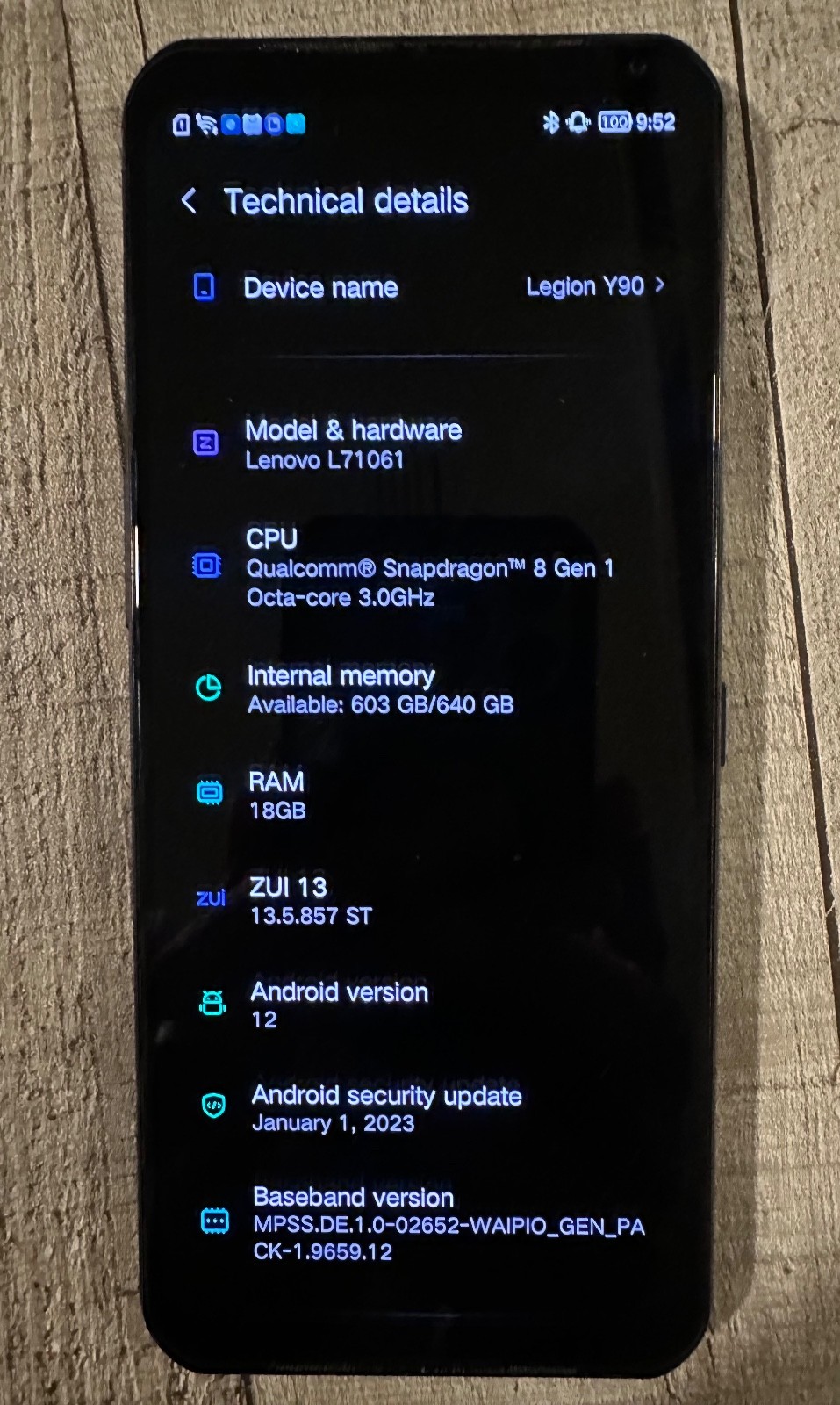 Lenovo Legion Y90 5G 6.92″ 640GB, 18GB Ram,64MP Working . Genuine Phone