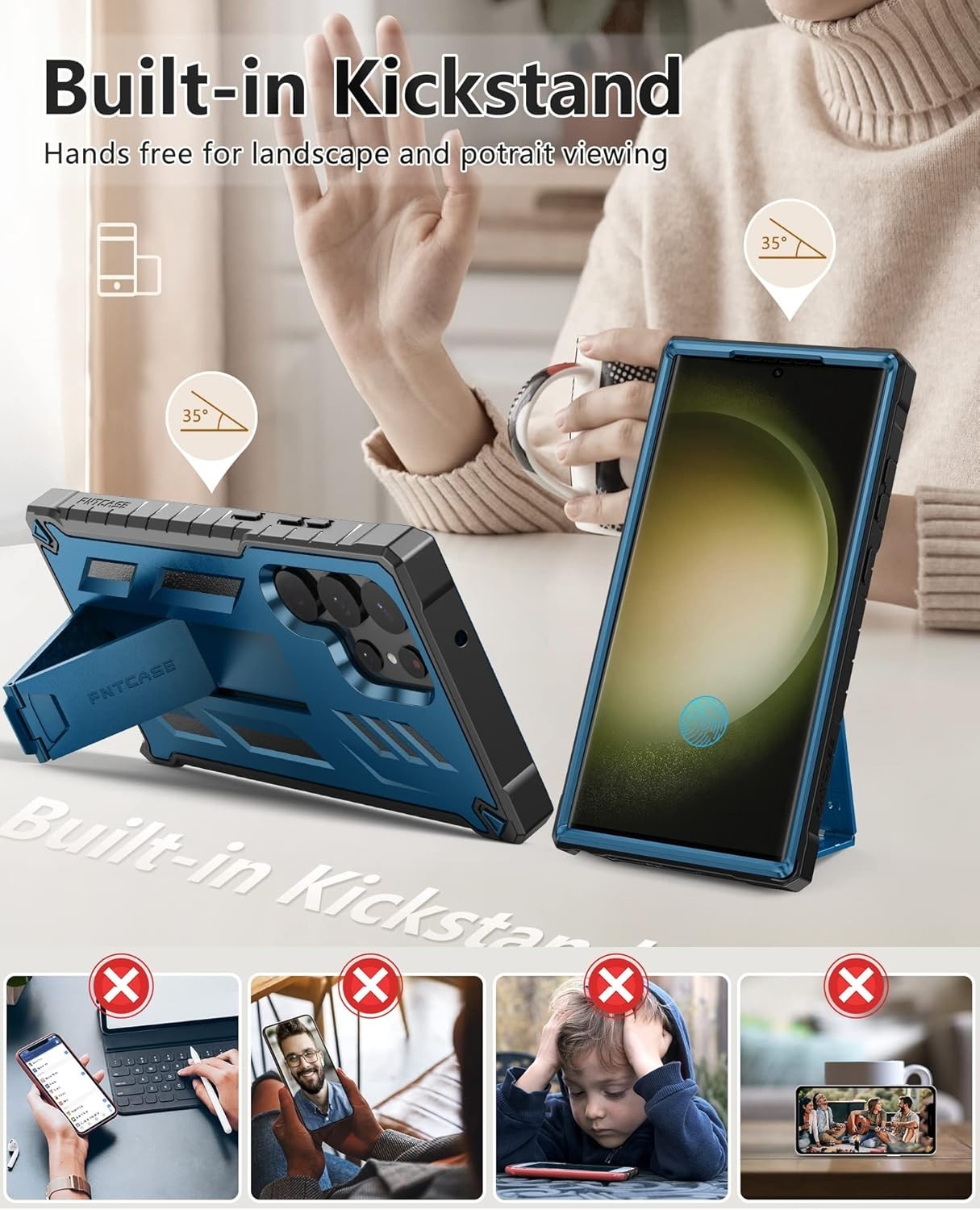 Samsung Galaxy S23-Ultra Case: Military Grade Drop Proof Protection Mobile Cover