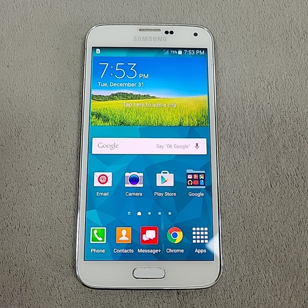 Samsung Galaxy S5 SM-G900V White 16GB Verizon Smartphone Tested READ