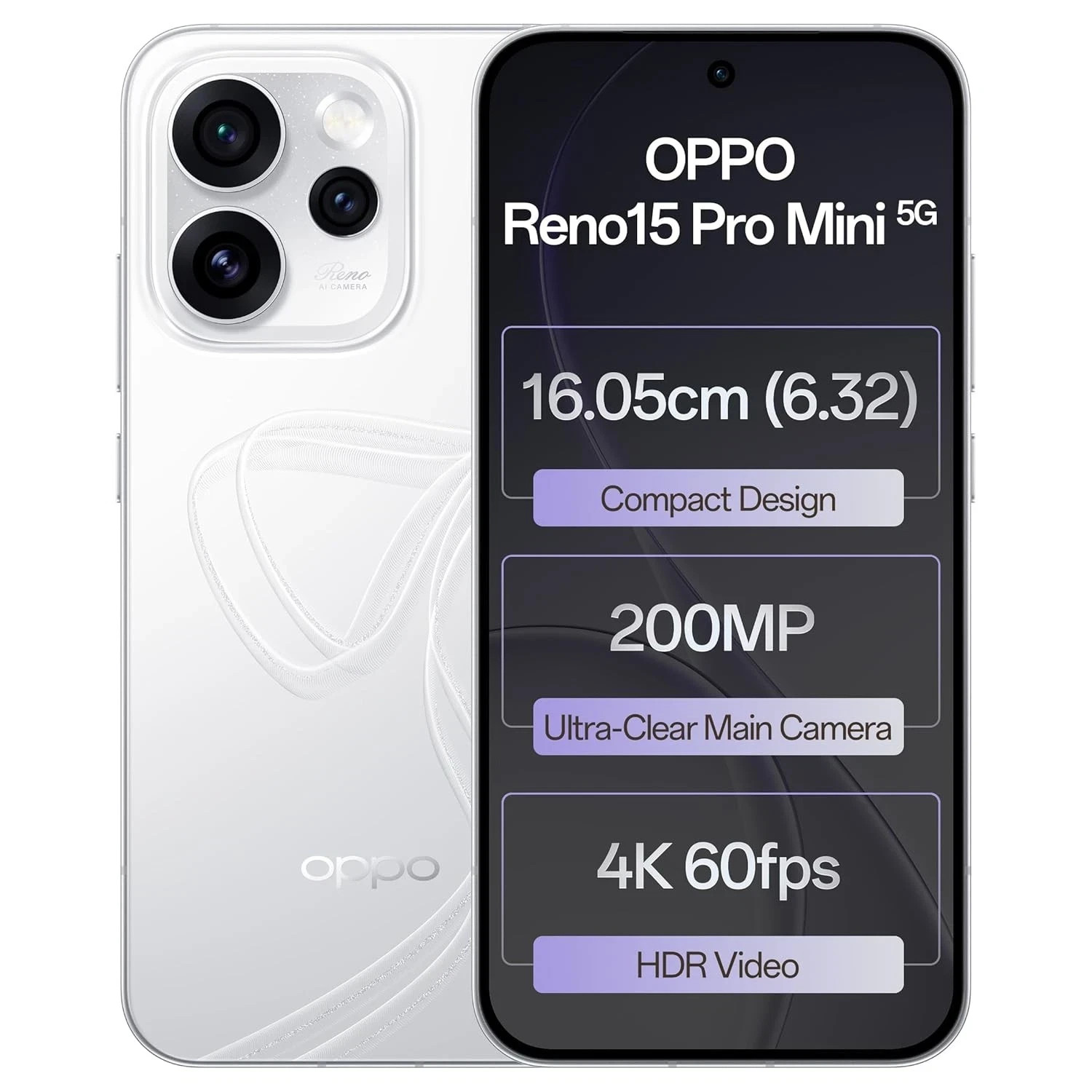 Oppo Reno15 5G (Blue, 12GB RAM 256GB Storage) 7 Gen 4 Processor Global Version.