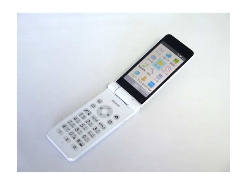 SHARP AQUOS KEITAI White SH-N01 Android Flip Phone SIM Unlocked 601SH JAPAN