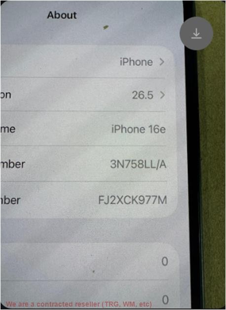 iPhone 16e 128GB Black UNKNOWN CARRIER SEE DETAILS