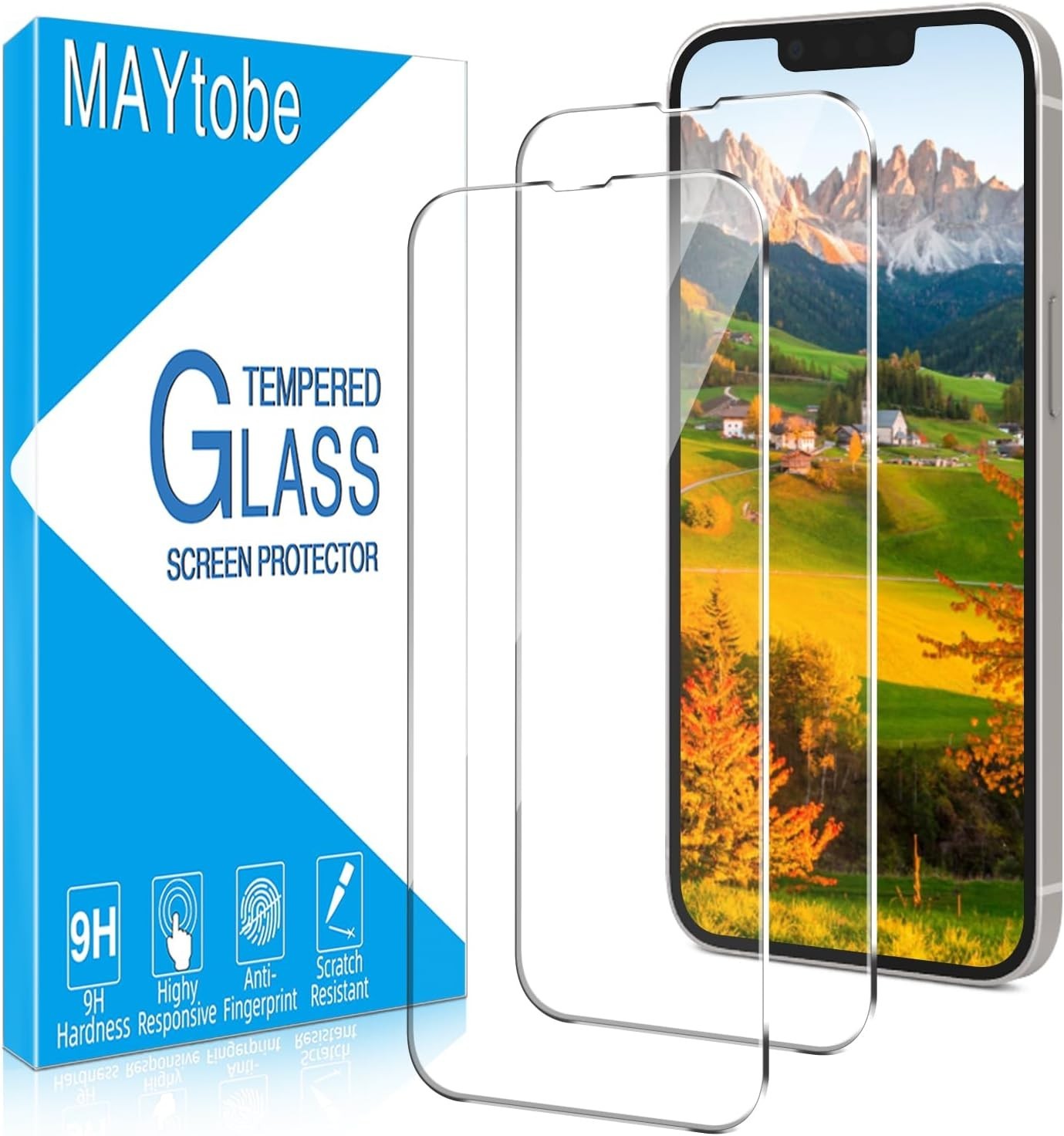 2PCS Screen Protector for iPhone 13 Pro Max Anti-Scratch Bubble Free Easy Insta