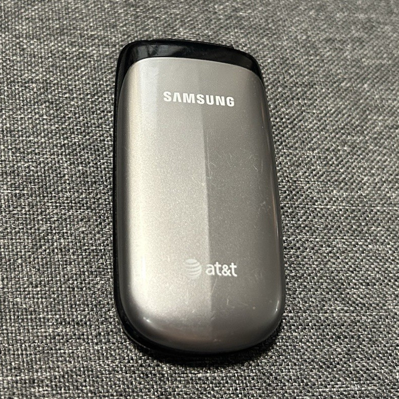 Samsung SGH-A107 AT&T Flip Cell Phone Black/Gray 1.3MP Camera 1.2MB Used