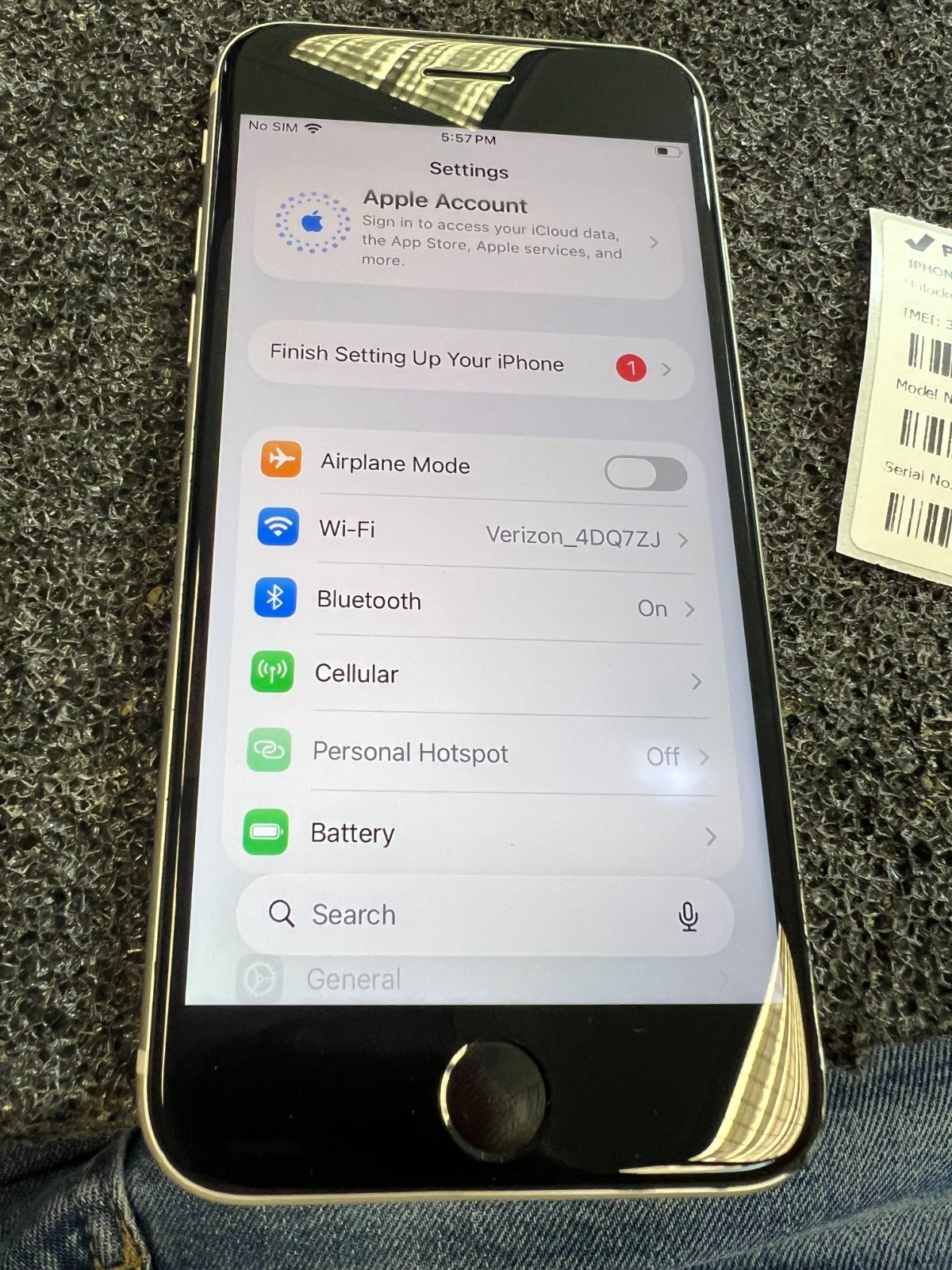 Apple iPhone SE 2022 64gb starlight unlocked tested working white dot screen msg