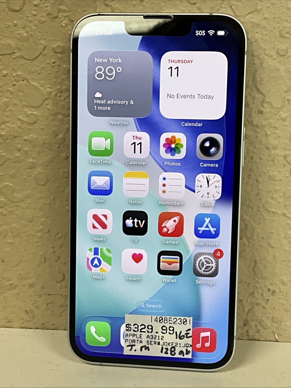 Apple iPhone 16e A3212 T-Mobile Only 128GB WHITE Excellent FREE SHIPPING