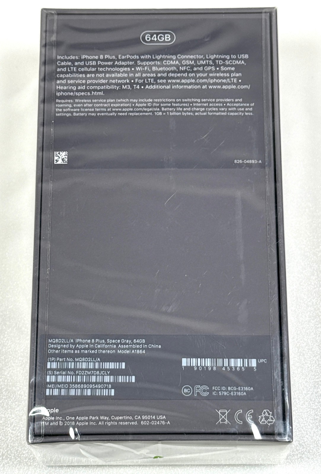 Apple iPhone 8 Plus 64GB Space Gray Unlocked A1864 iOS 13 New Sealed