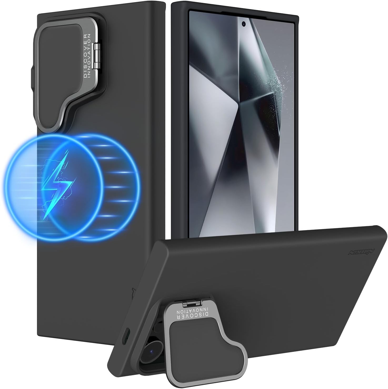 Magnetic & Camera Stand for Samsung Galaxy S24 Ultra 6.8 Inch with KicStand