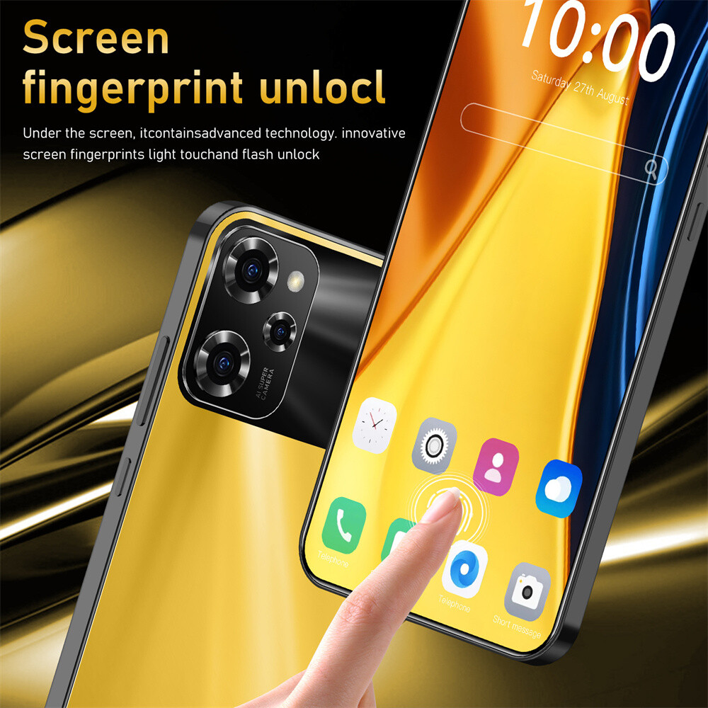 X5 Pro Smartphone Android 6.8” Unlocked 4+64GB 5000mAh 12+24MP Dual Camera