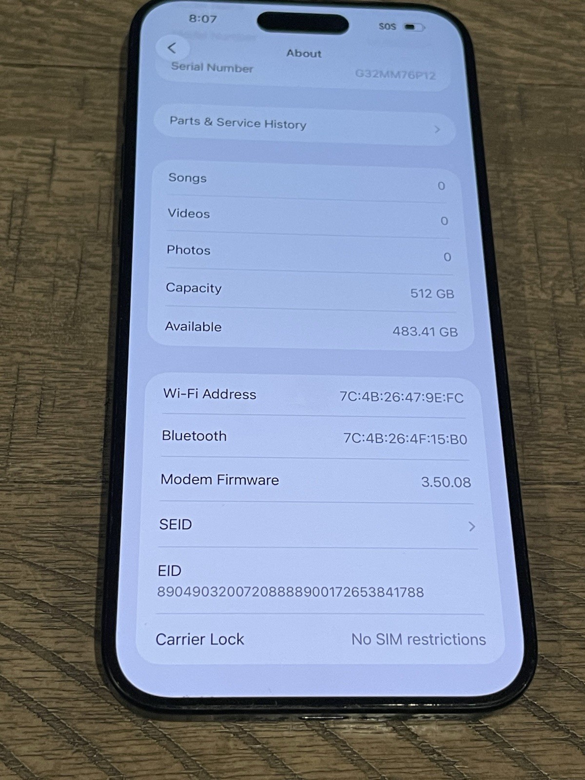 Factory Unlocked Apple iPhone 15 Pro Max 512GB Blue Titanium MU693LL/A