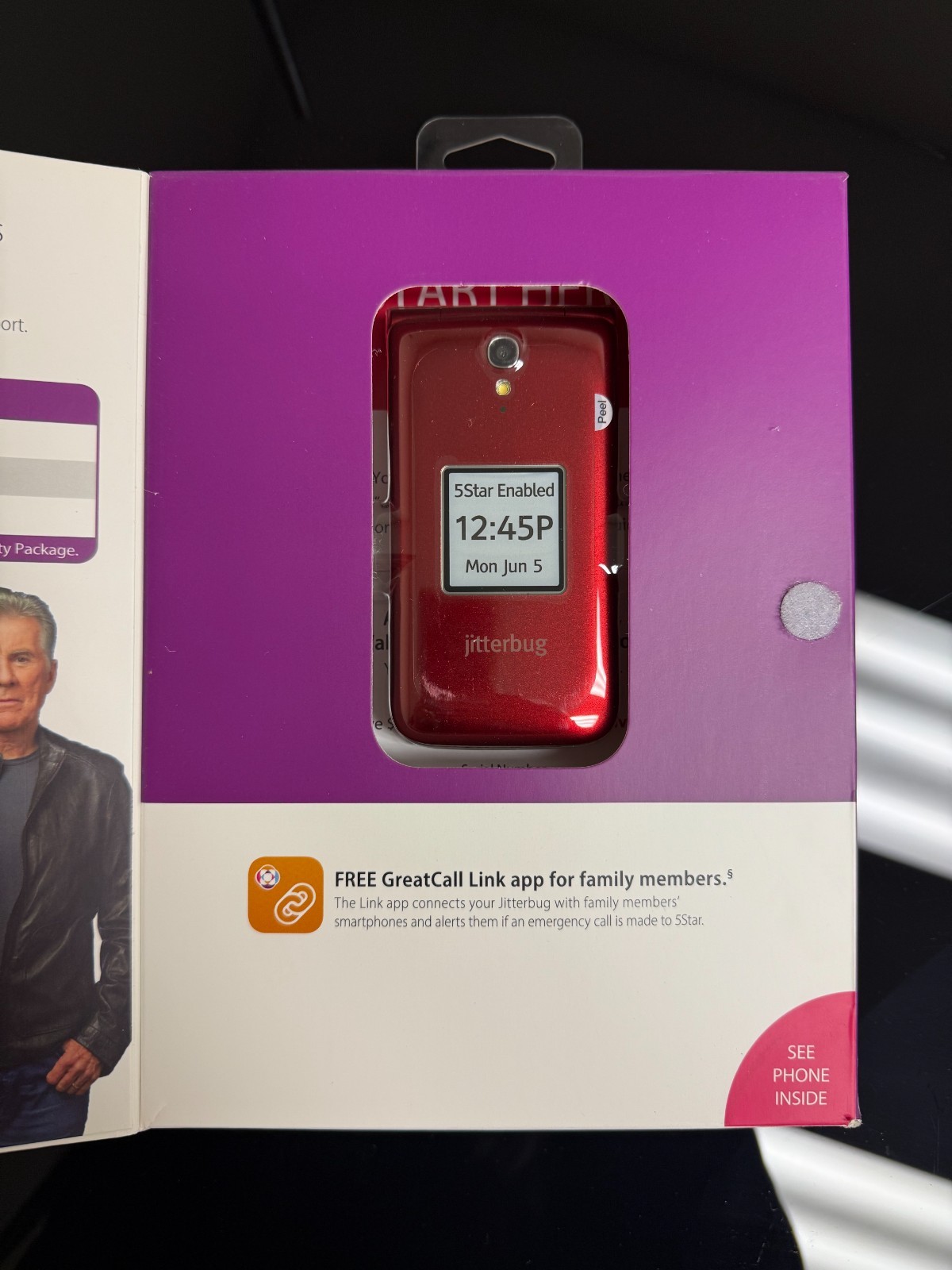GreatCall Jitterbug Easy-to-Use Cell Phone for Seniors – Red