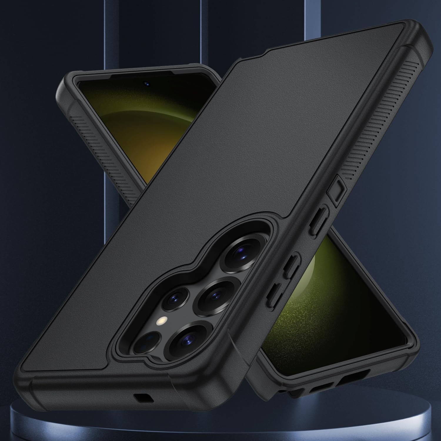 3-Layer Heavy Duty Full-Body Case for Samsung Galaxy S23 Ultra, Black Color
