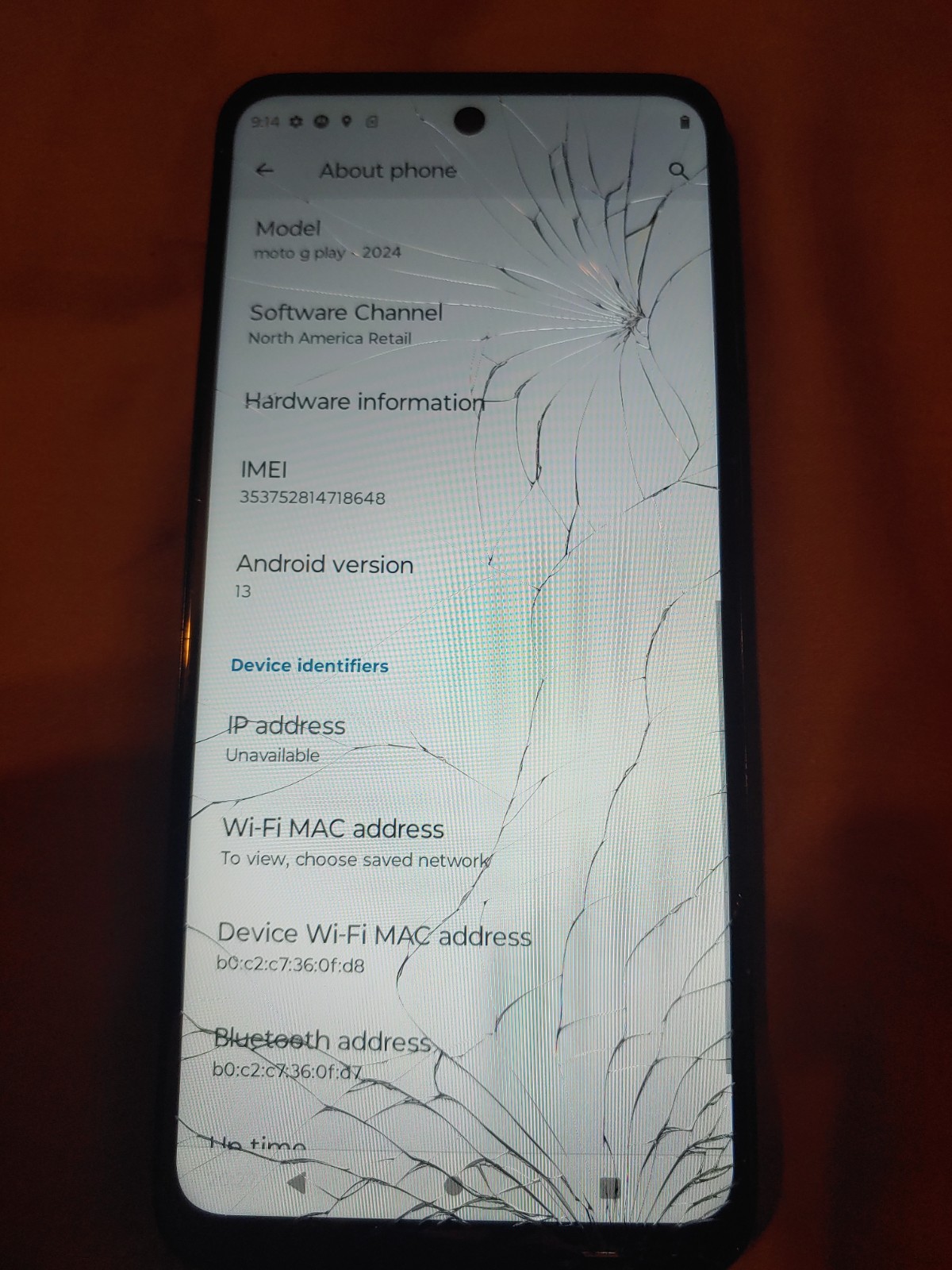 Cracked Motorola Moto G Play 3 2024 XT2413 3rd Gen 64GB Unlocked 6.5″ 50MP #42