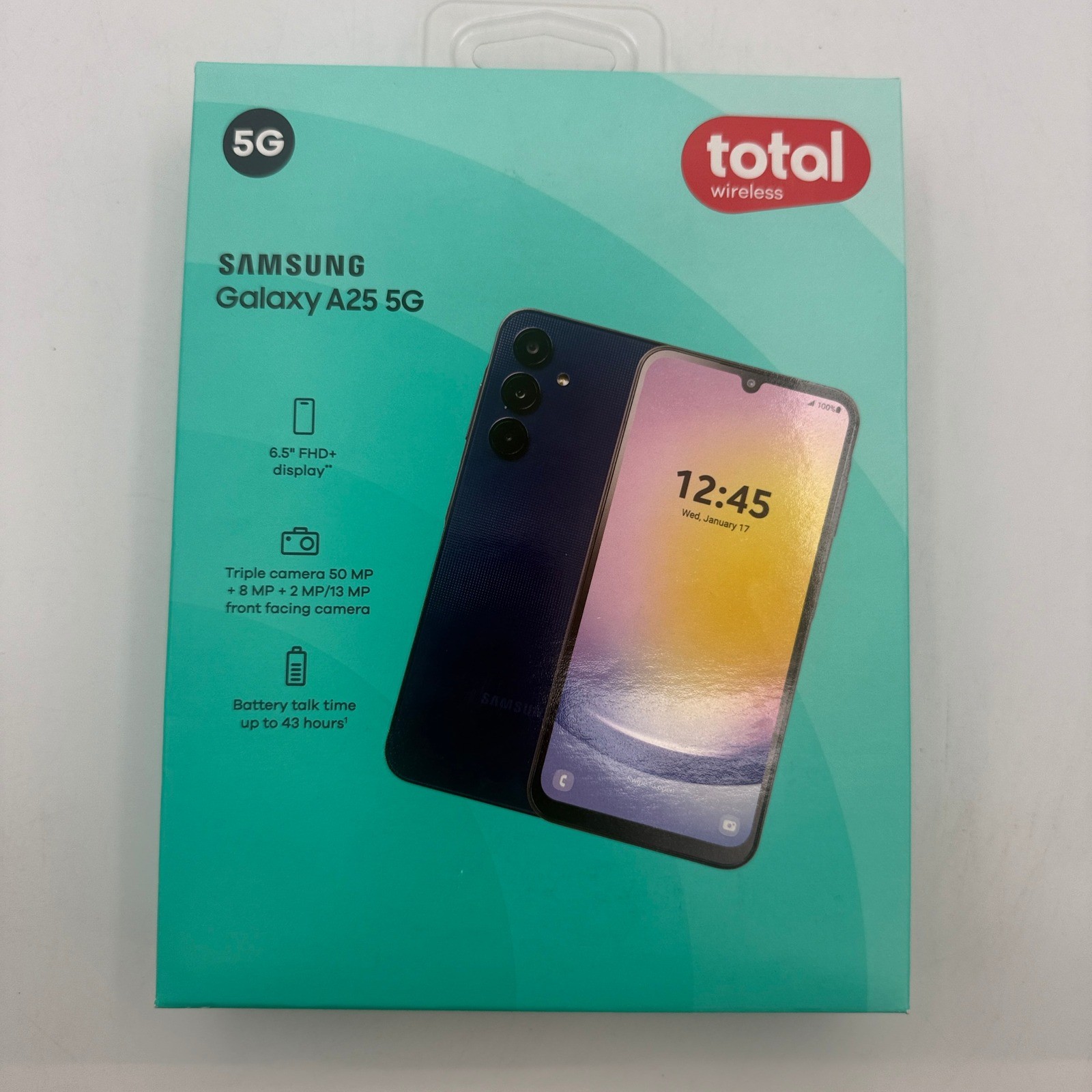 Samsung Galaxy A25 5G 128GB Total Wireless Blue Black Smartphone SM-A256U