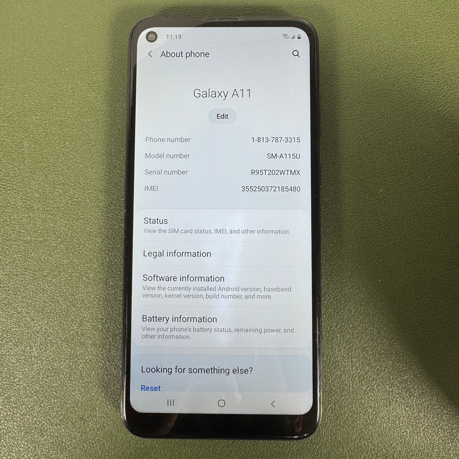 Samsung Galaxy A11 32GB A115U Verizon Unlocked Android Smartphone Black|Good
